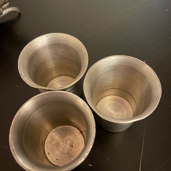 Vintage Pewter German Shot glasses with The Devil - Picture 8 of 13